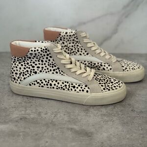 Madewell Sidewalk High-Top Sneakers in Spotted Calf Hair